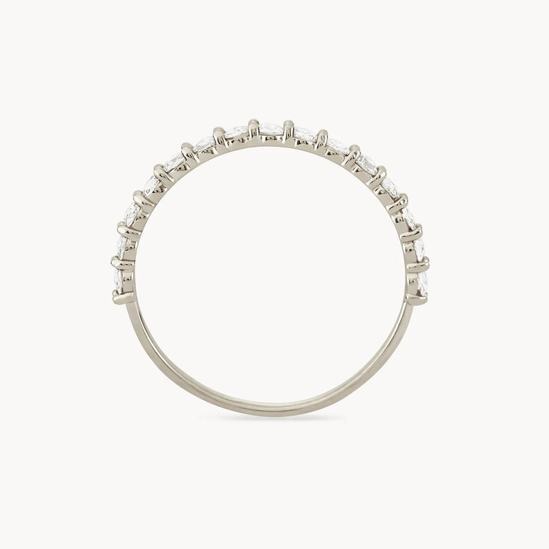 moonglade ring - 14k white gold, white diamonds