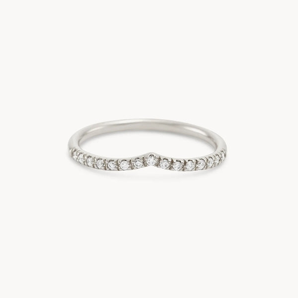 peak eternity band - 14k white gold, white diamond