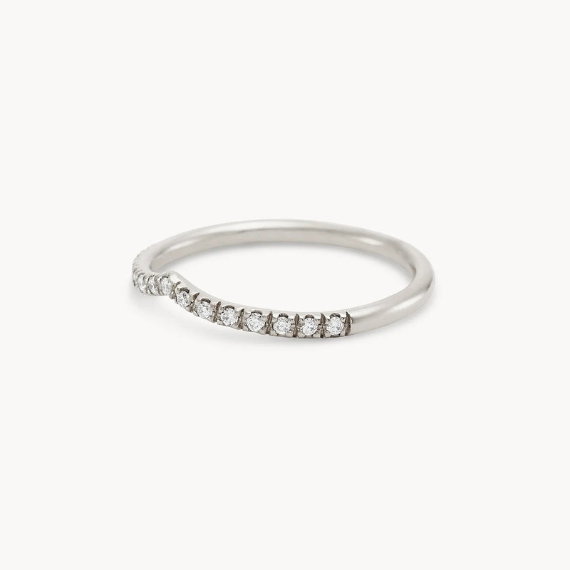 peak eternity band - 14k white gold, white diamond