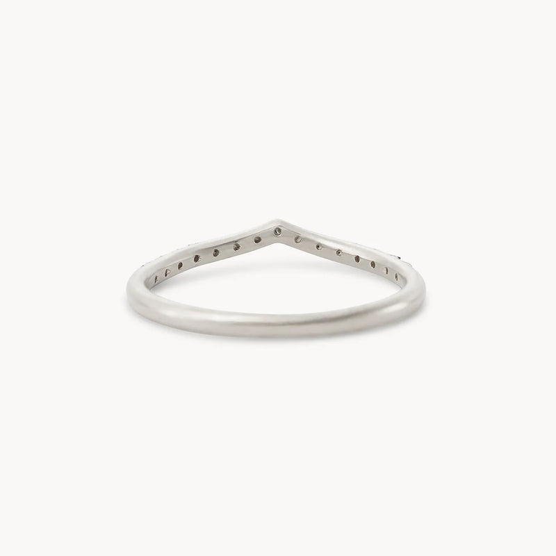 peak eternity band - 14k white gold, white diamond