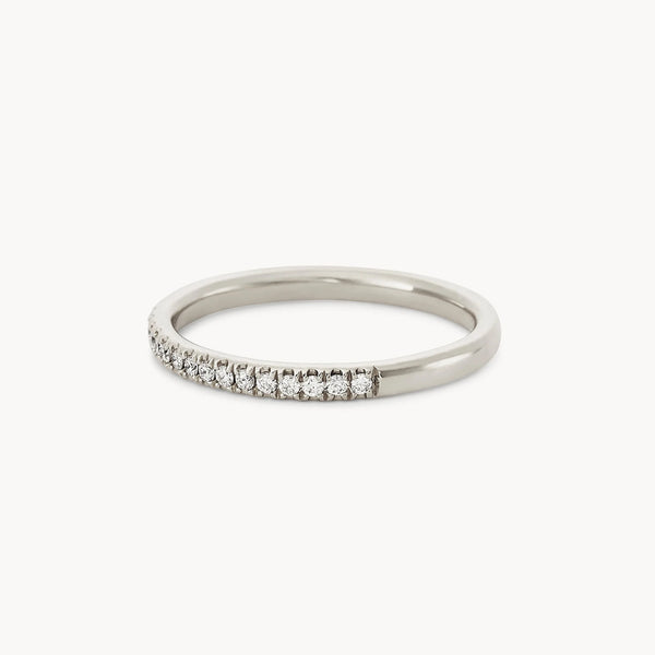 Endalaus II ring - 14k white gold, white diamond