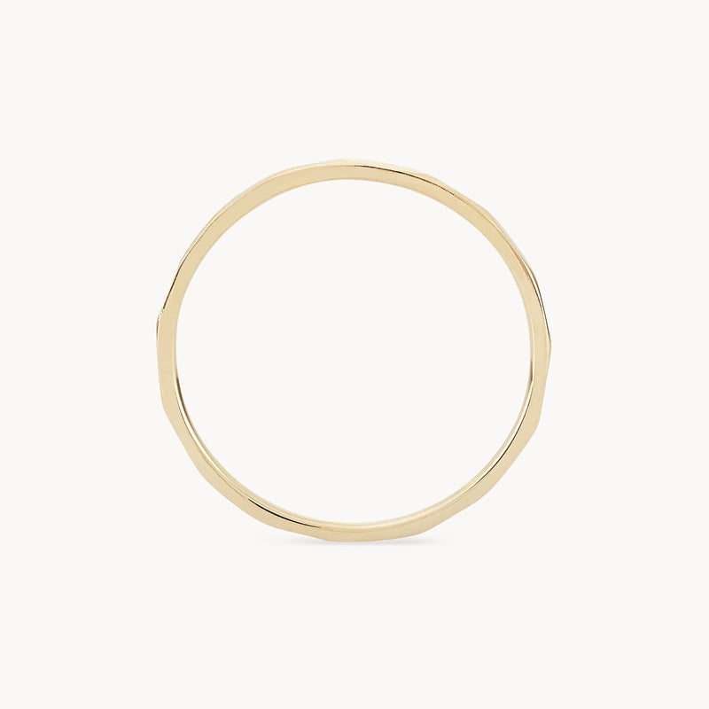 Faceted felicity stacking ring - 10k yellow gold