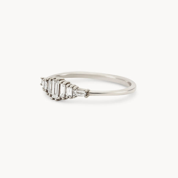 Daybreak band - 14k white gold, white diamond