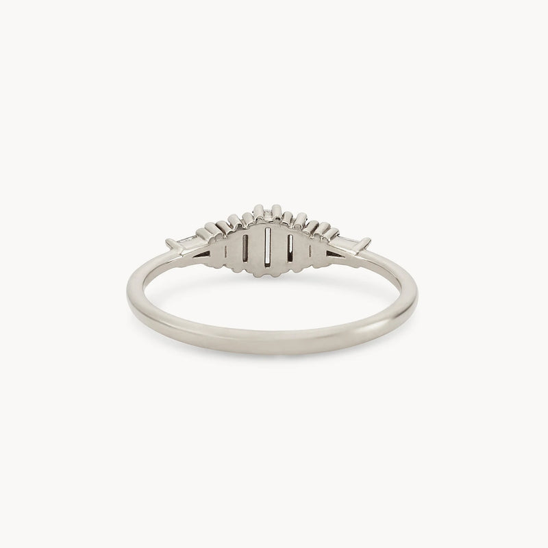 Daybreak band - 14k white gold, white diamond