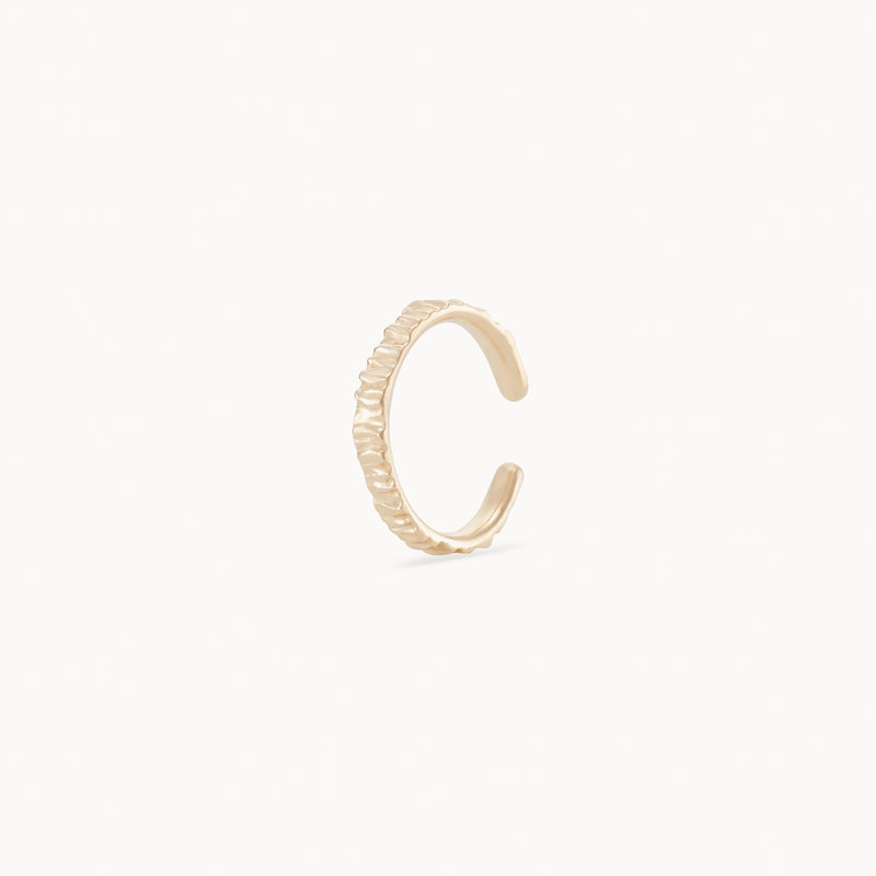 tree bark ear cuff - 14k yellow gold