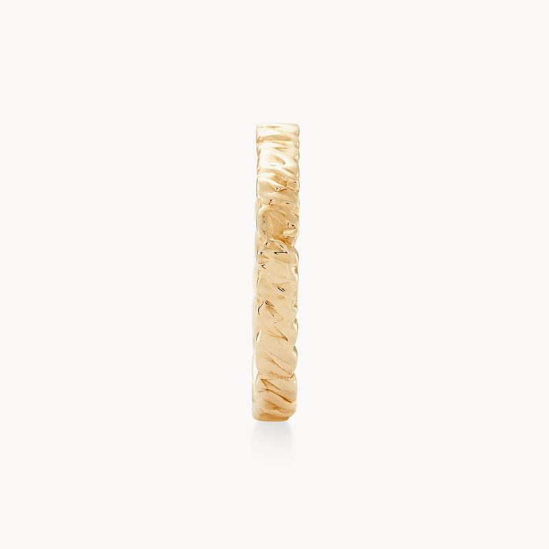 tree bark stability ring - 14k yellow gold
