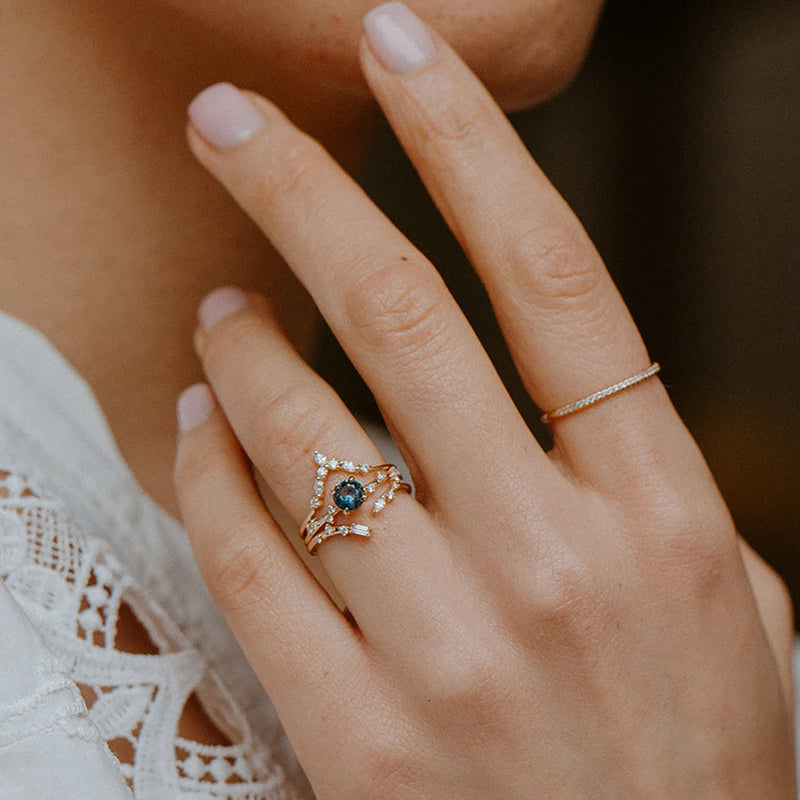 union of bliss ring - 14k white gold, white diamonds