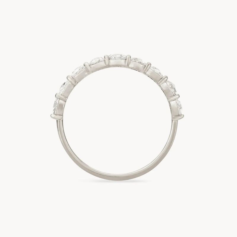 Large moonglade ring - 14k white gold