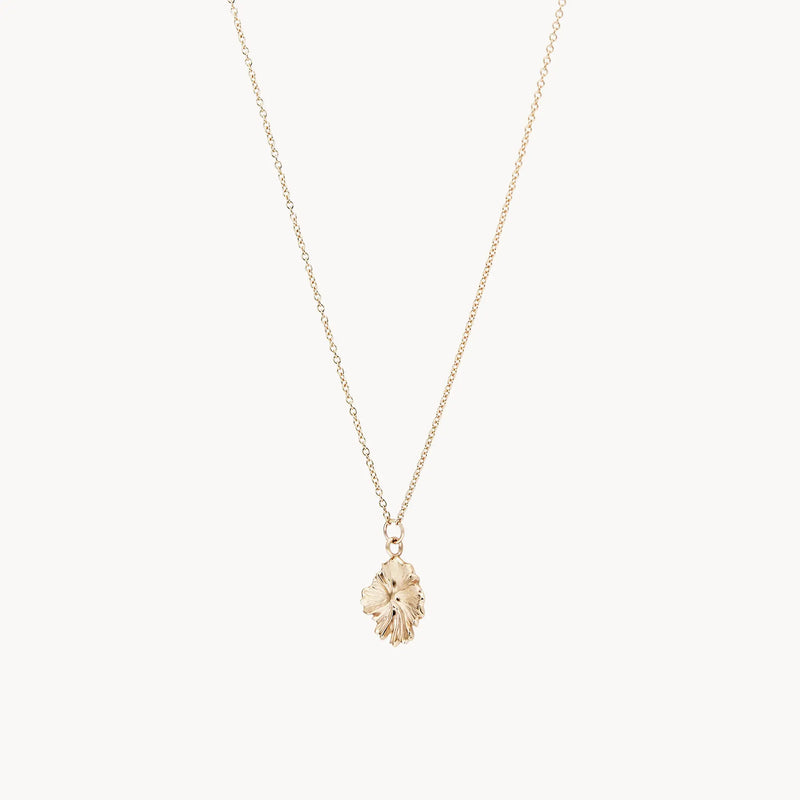 Larger wildflower necklace - 14k yellow gold Dainty Jewelry front
