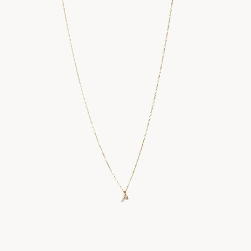 Lean on me diamond necklace - 14k yellow gold