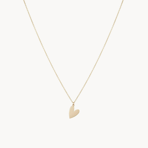 Lovely sway heart necklace - 14k yellow gold