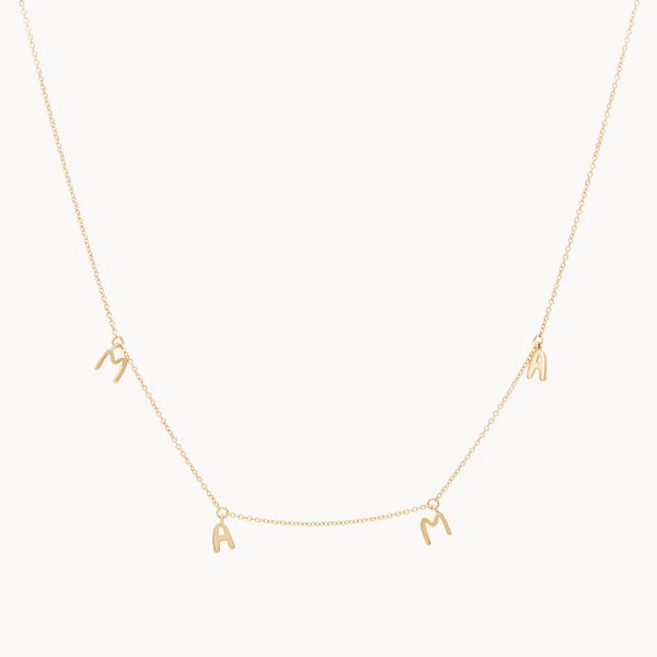the mama necklace - 14k yellow gold