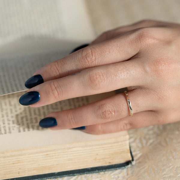 starlight ring - 14k white gold, white diamond