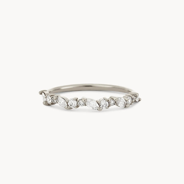 reverie band - 14k white gold, white diamond