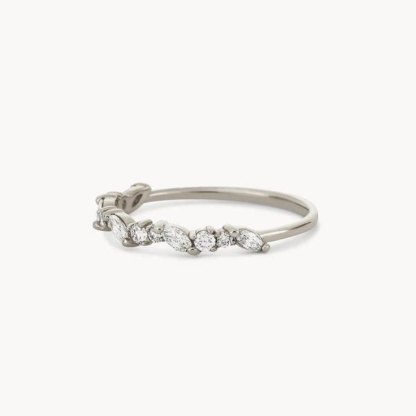 reverie band - 14k white gold, white diamond