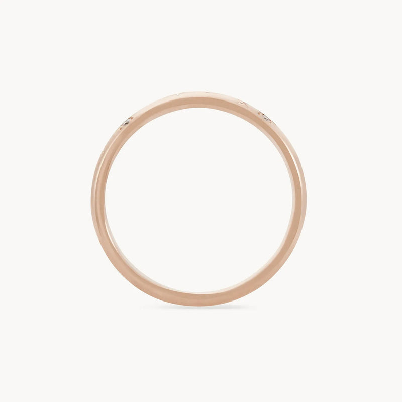 starlight ring - 14k rose gold, white diamond