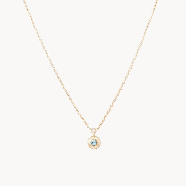 tie dye insight pendant necklace - 14k yellow gold, blue sapphire