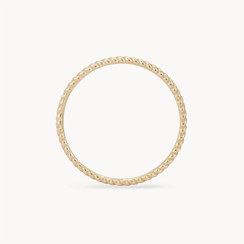 twisted stacking ring - 10k yellow gold